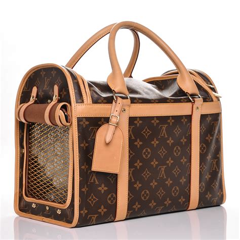 louis vuitton dog bag monogram